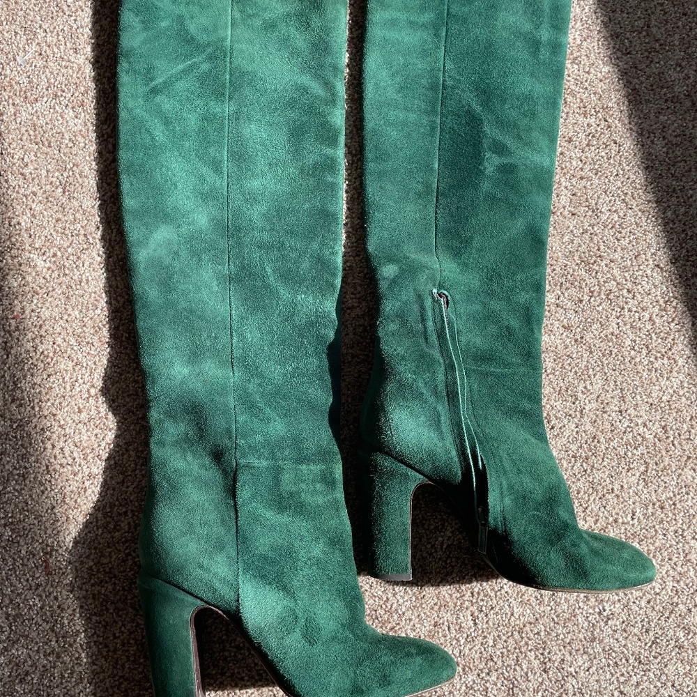 The Seller Green Suede Knee Boots 38.5